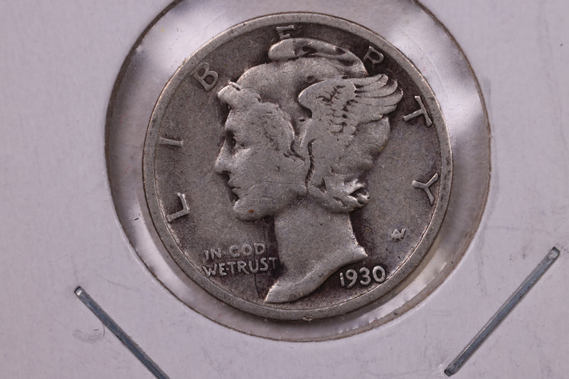 1930-S Mercury Silver Dime., Fine., Store