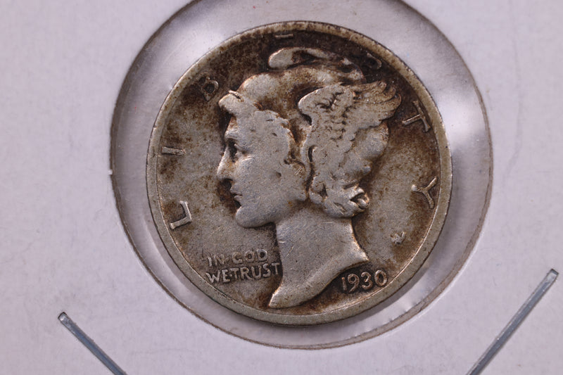 1930-S Mercury Silver Dime., Fine., Store