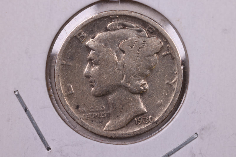 1930-S Mercury Silver Dime., Fine., Store