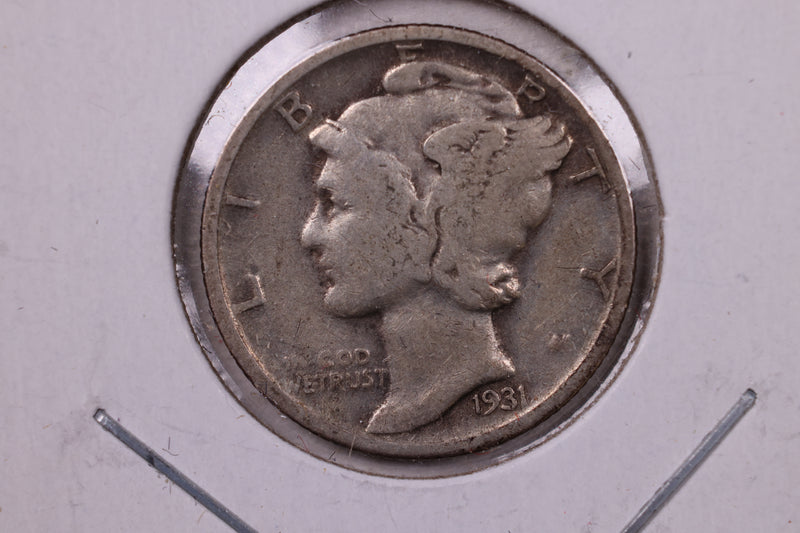 1931 Mercury Silver Dime., Fine., Store