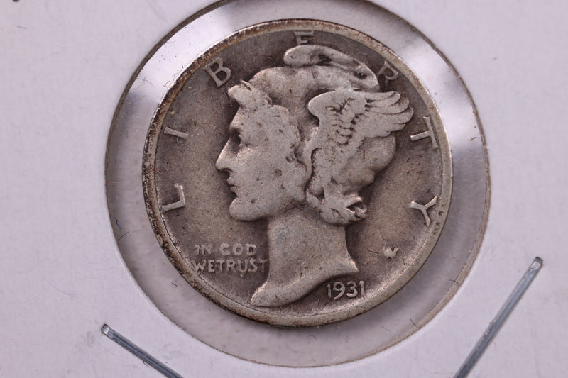 1931-D Mercury Silver Dime., Fine., Store