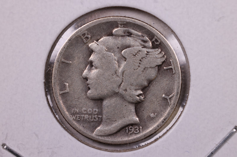 1931-D Mercury Silver Dime., Fine., Store