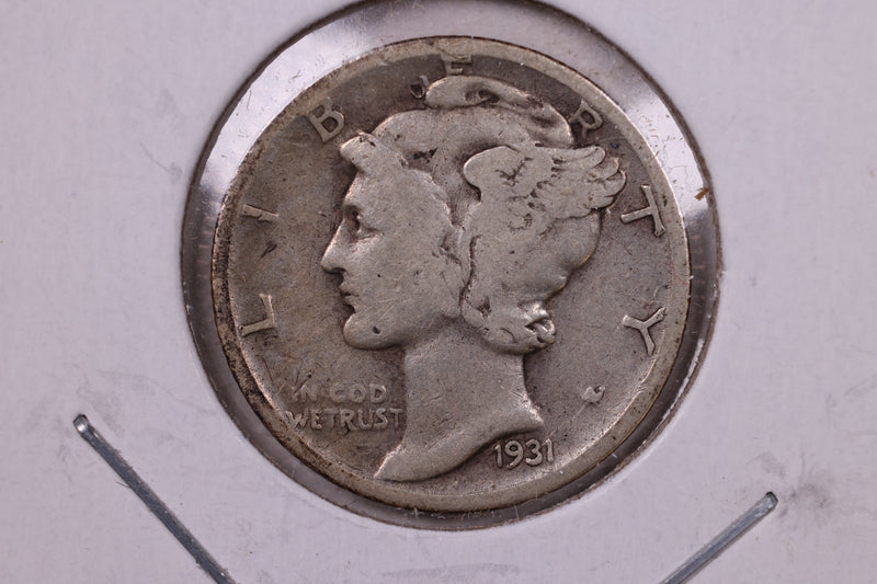 1931-D Mercury Silver Dime., Very Good., Store