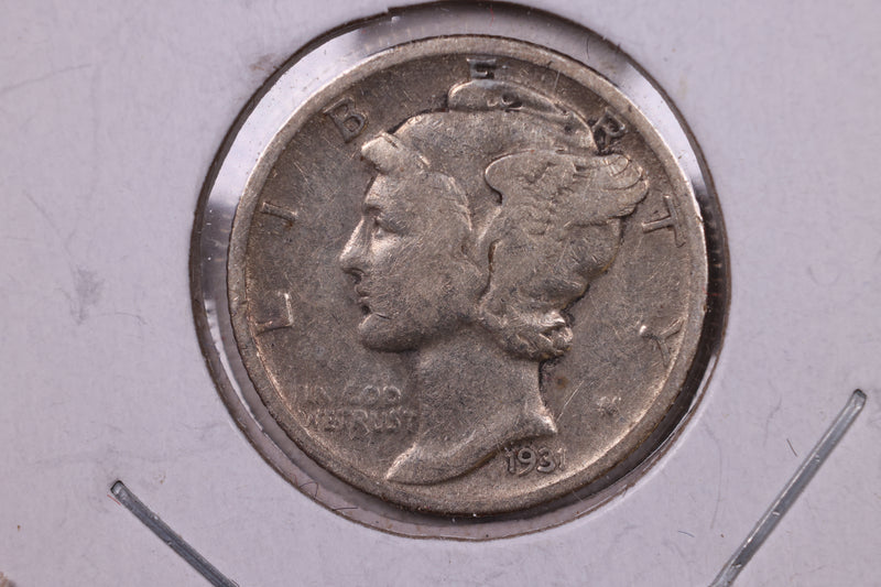 1931-S Mercury Silver Dime., Very Fine., Store