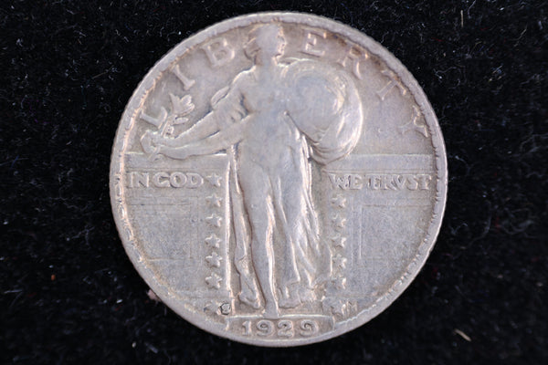 1929-S Standing Liberty Quarter. Affordable Circulated Coin. Store Sale #23081701