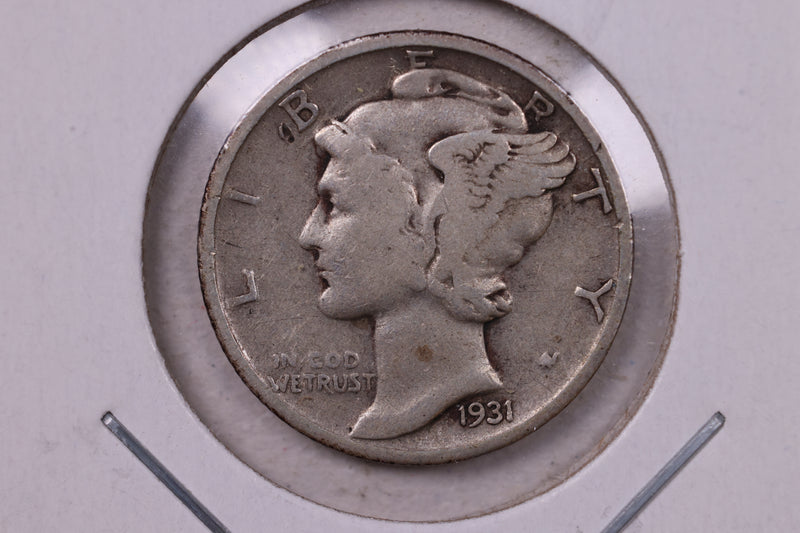 1931-S Mercury Silver Dime., Very Fine., Store