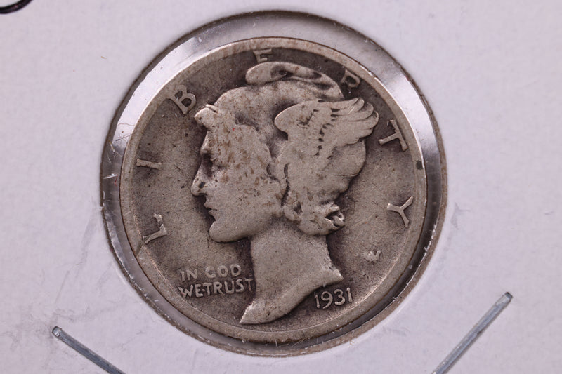 1931-S Mercury Silver Dime., Very Fine., Store