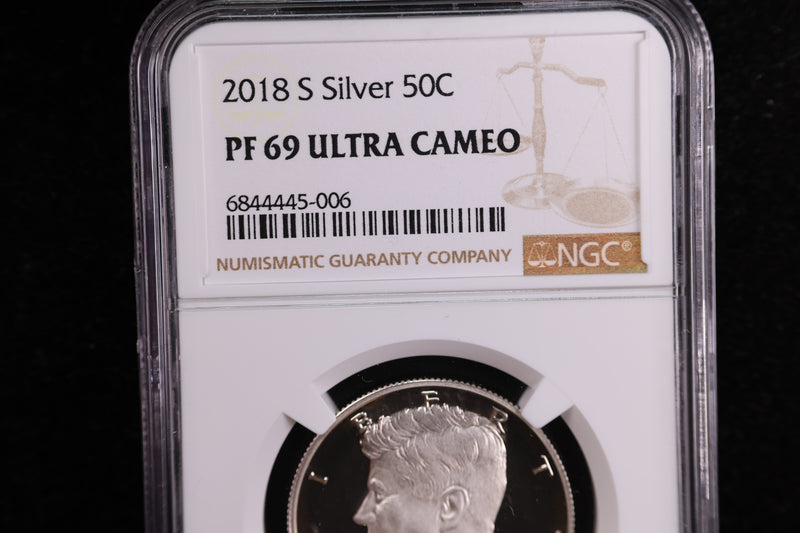 2018-S Kennedy Silver Proof Half Dollar, NGC Certified. Store