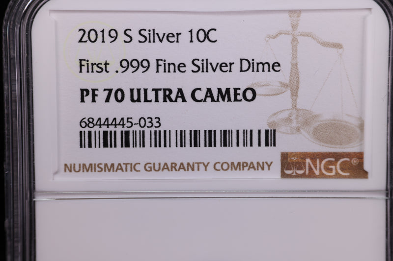 2019-S Roosevelt Proof Silver Dime, NGC Certified. Store