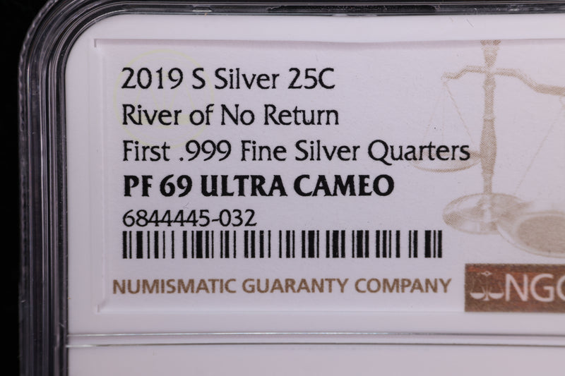 2019-S National Park Silver Proof Quarter, NGC Certified, Store Sale