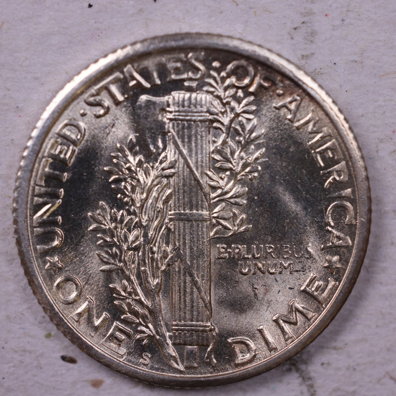 1917-S Mercury Silver Dime., Mint State., Store