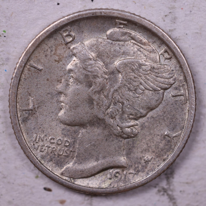 1917-S Mercury Silver Dime., Mint State., Store