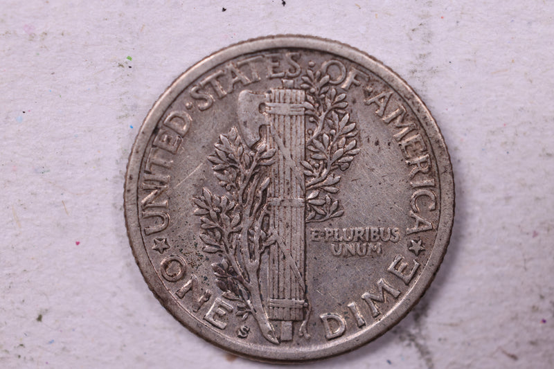 1917-S Mercury Silver Dime., Extra Fine., Store