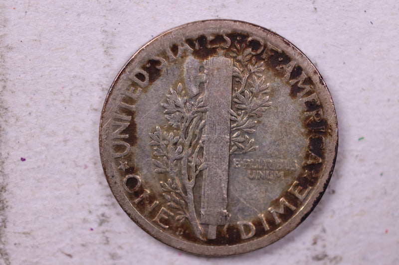 1918-D Mercury Silver Dime., Fine., Store