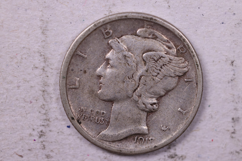 1918-S Mercury Silver Dime., Very Fine., Store