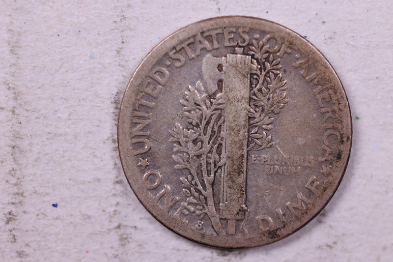 1918-S Mercury Silver Dime., Fine., Store