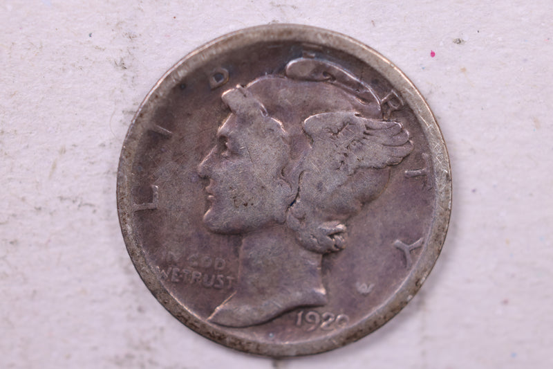 1920-S Mercury Silver Dime., Fine., Store