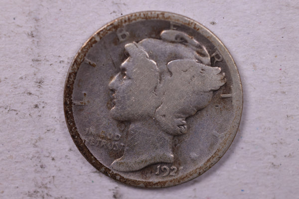 1921 Mercury Silver Dime., Very Good., Store  #19805