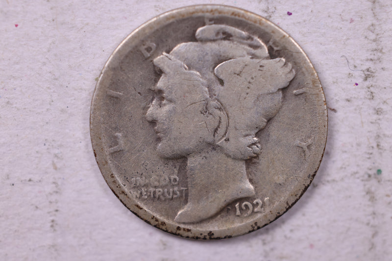 1921 Mercury Silver Dime., Good., Store