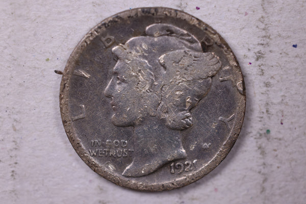 1921 Mercury Silver Dime., Good., Store  #19814