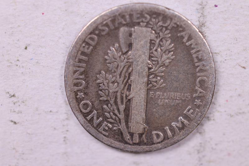 1921 Mercury Silver Dime., About Good., Store