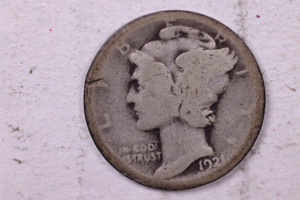 1921 Mercury Silver Dime., About Good., Store  #19820