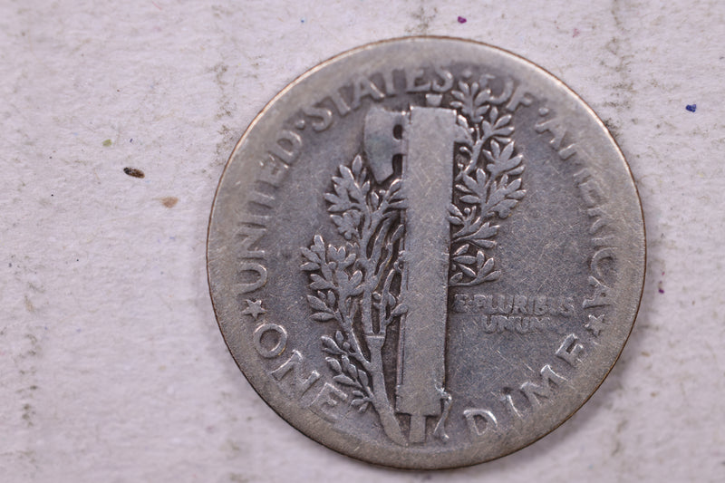 1921 Mercury Silver Dime., About Good., Store