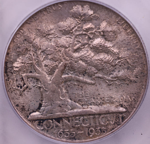 1935 Connecticut Silver Commemorative Half Dollar.,ICG MS64., Store #522