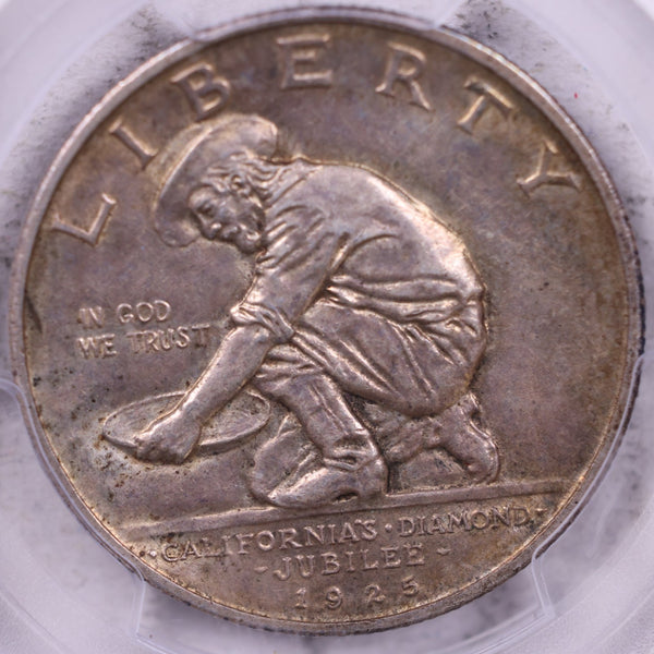 1925-S California Silver Half Dollar Commemorative., PCGS AU58., Store #534