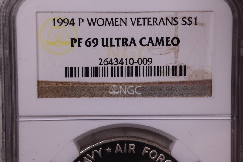 1994-P Women Veterans., Commemorative., NGC PF69., Store