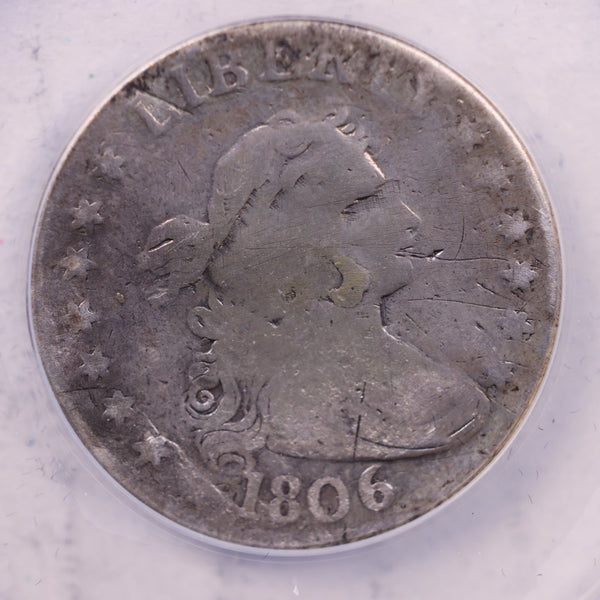 1806 Bust Quarter., ANACS AG Details., Store #571