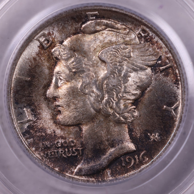 1916 Mercury Silver Dime., NGC MS64 FB., Store