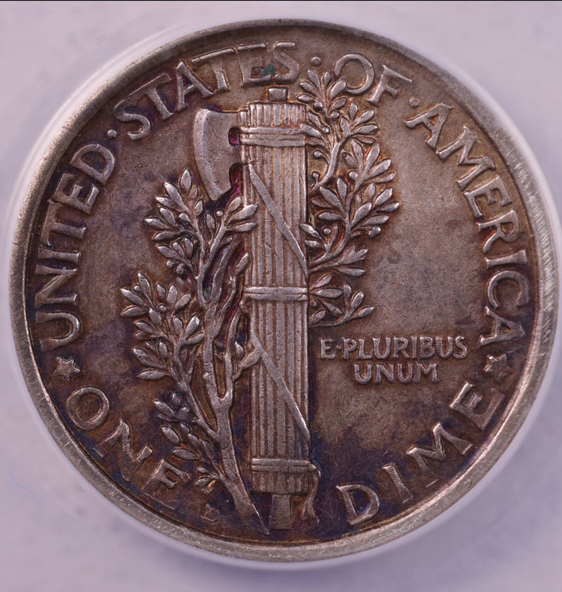 1921-D Mercury Silver Dime., ANACS AU53, Store