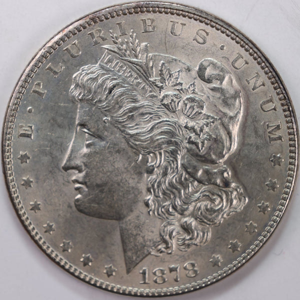 1878 Morgan Silver Dollar, Gem Mint State Uncirculated Coin, Store #DR0019