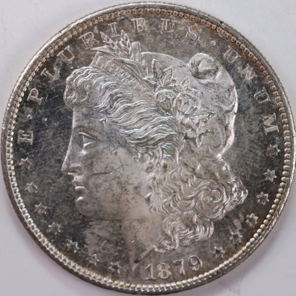 1879-S Morgan Silver Dollar, Mint State Uncirculated Coin, Store #DR0021