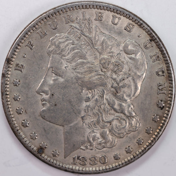 1880 Morgan Silver Dollar, Very Fine Circulated Coin, Store #DR0023