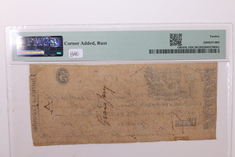 1815 $5., Obsolete Currency., Alexandria, D.C., "COUNTERFEIT"., PMG F12., Store