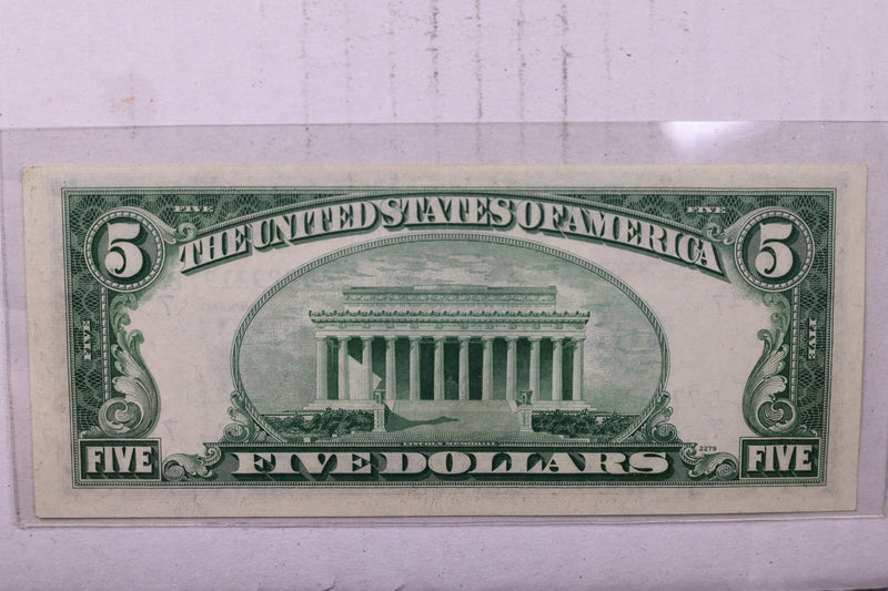 1950 A, $5., 'G', Federal Reserve Note., Crisp Uncirculated., Store