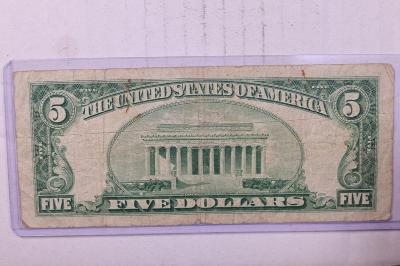 1950 A, $5., Federal Reserve Note., Circulated., Store