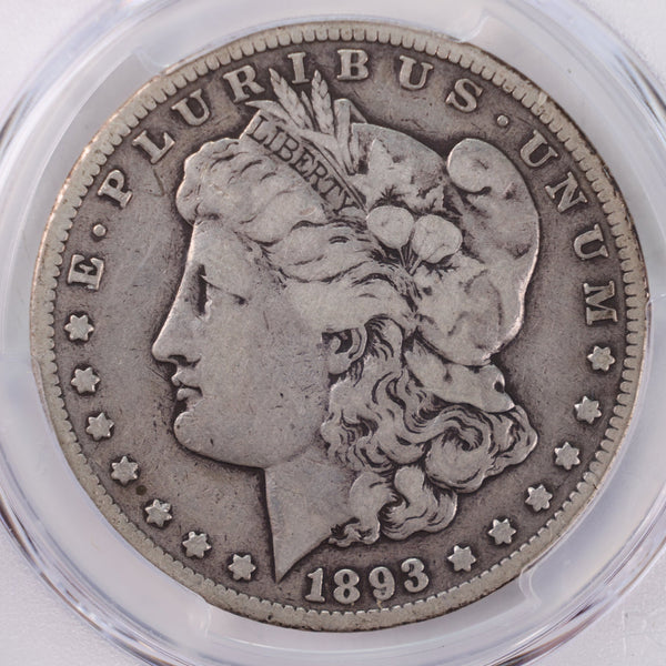 1893-CC Morgan Silver Dollar., Collectible Coin., PCGS VG-8., STORE# GDR012