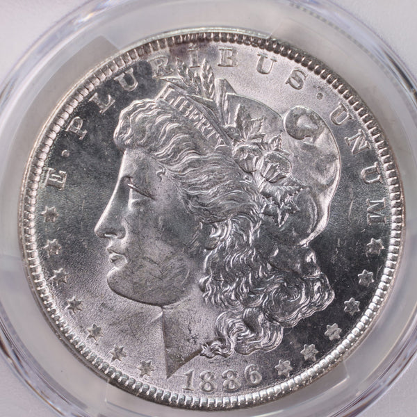 1886 Morgan Silver Dollar., Collectible Coin., PCGS MS-62., STORE# GDR014