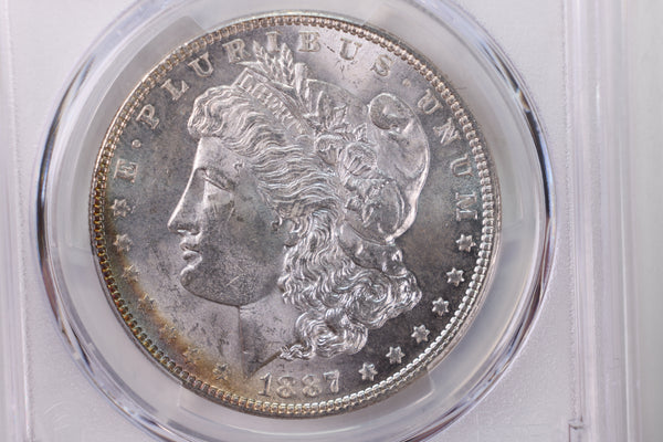 1887 Morgan Silver Dollar., Collectible Coin., PCGS MS-62., STORE# GDR023