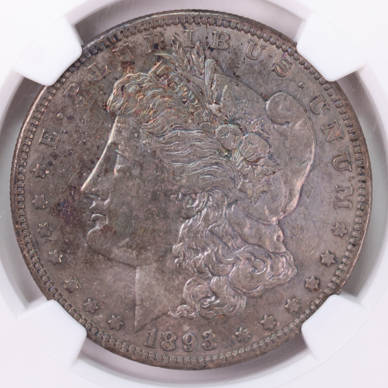 1893 Morgan Silver Dollar., Collectible Coin., NGC AU-55., STORE