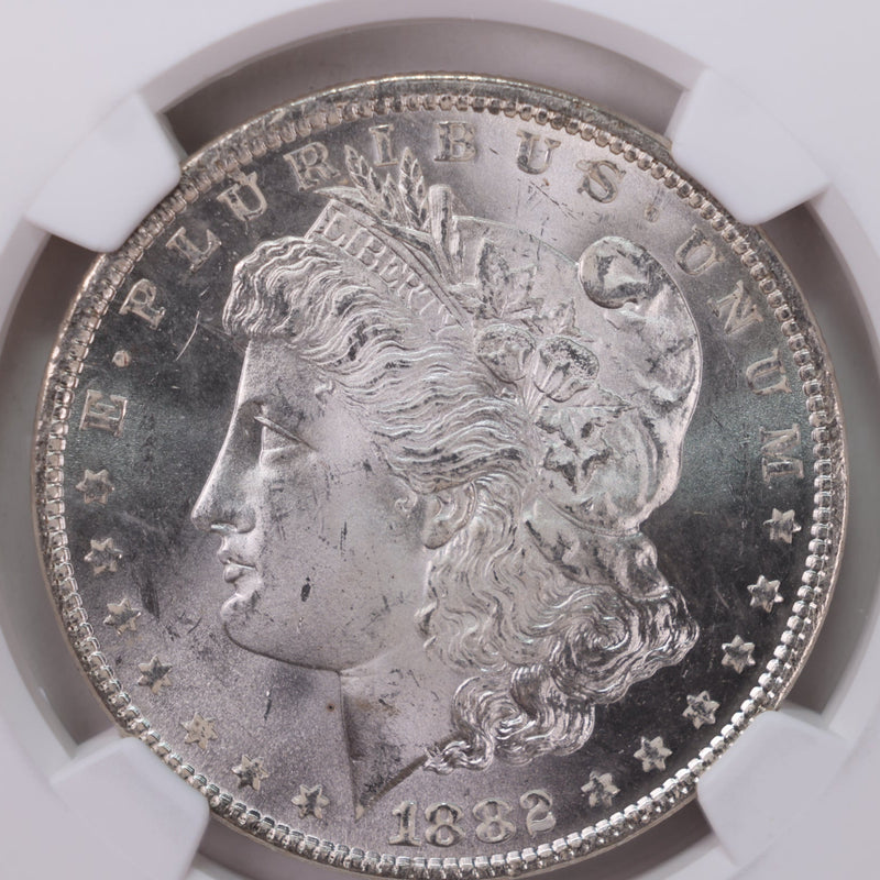 1882 Morgan Silver Dollar., Collectible Coin., NGC MS-64., STORE