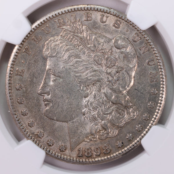 1898-S Morgan Silver Dollar., Collectible Coin., NGC AU-53., STORE# GDR021