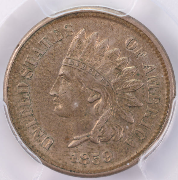 1859 INDIAN HEAD CENTS., PCGS AU-55., STORE SALE #GCT001