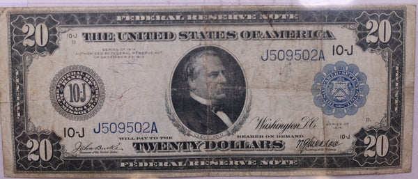 1914 $20, Federal Reserve Note., Circulated.,  Store #0803