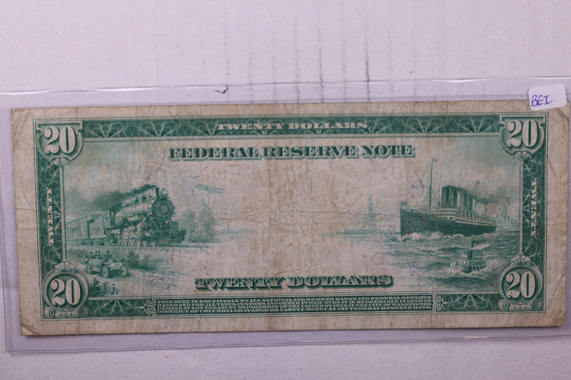 1914 $20, Federal Reserve Note., Circulated.,  Store