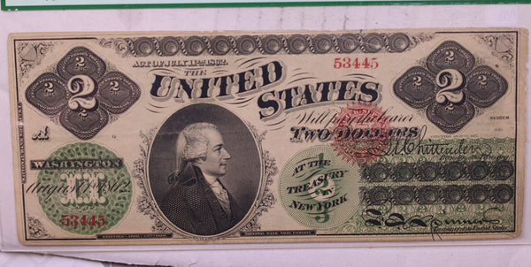 1862 $2, Legal Tender Note., PCGS XF-40.,  Store #0806