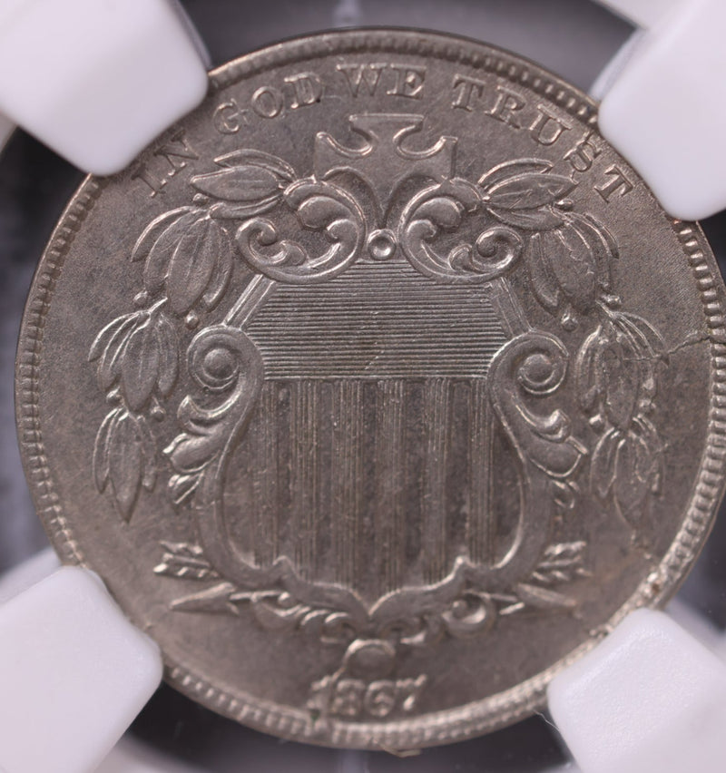 1867 Shield Nickel., 1867 over 1867, VP-015., NGC MS-61., Store